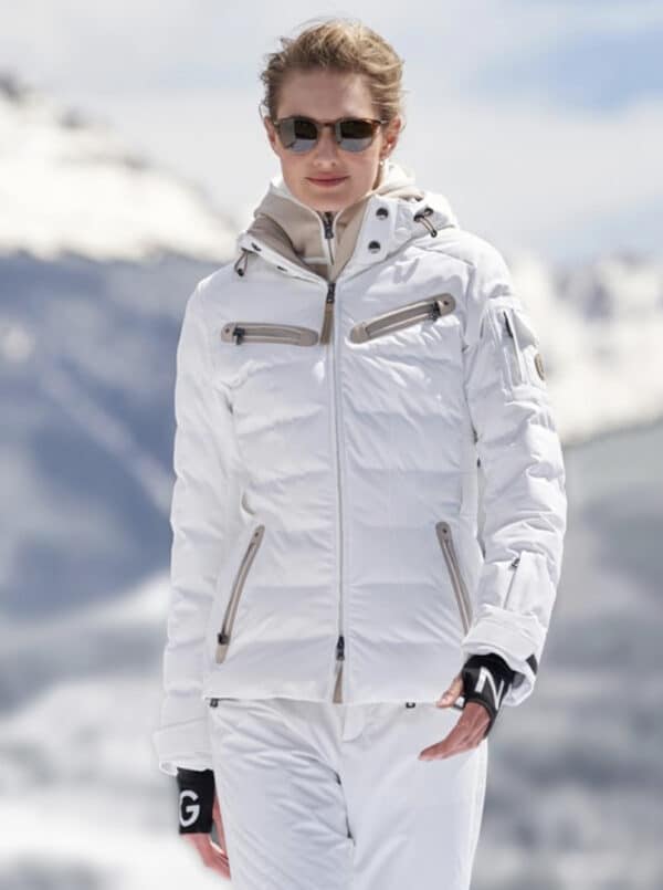 ellya tec down ski jacket white 2