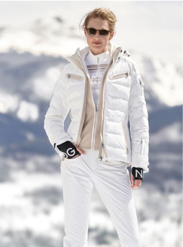 ellya tec down ski jacket white 3
