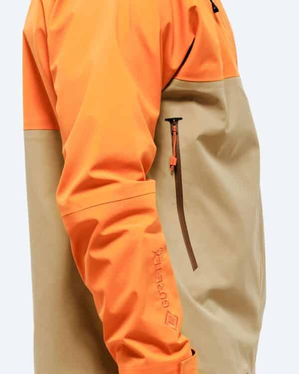 gore tex 3l soft backing jacket Z 4 SB BURNT ORANGE SAND SHELL JACKETS the mountain studio 50 scaled