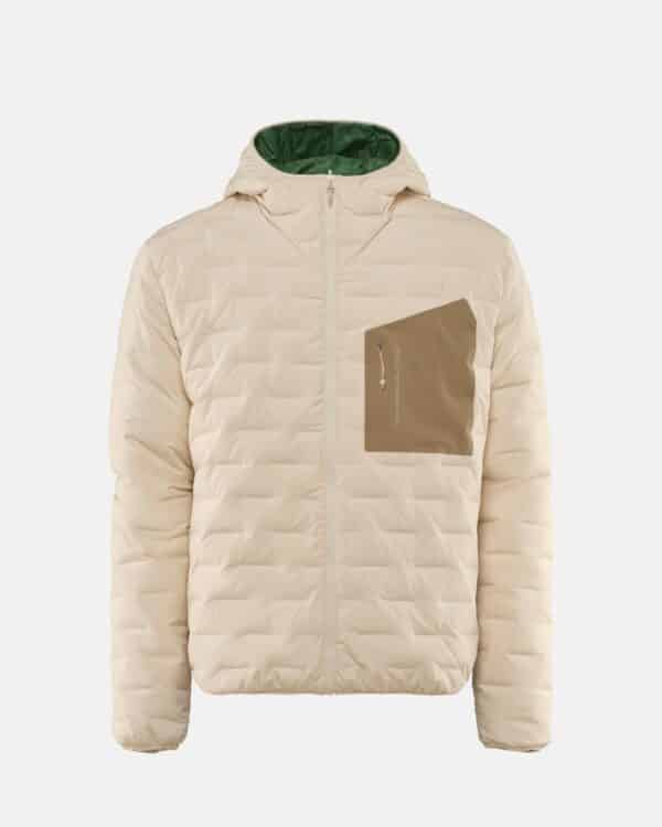 reversible light hood jacket D 3 LW CASTLE WALL PINE GREEN INSULATED JACKETS the mountain studio 011