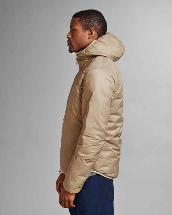 reversible light hood jacket D 3 RL CASTLE WALL SAND DOWN INSULATED JACKETS the mountain studio 10