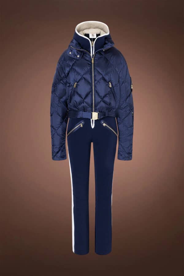 Bogner Womens Nuala LD Navy Gold 3in1 Ski Suit 224 4181 4253